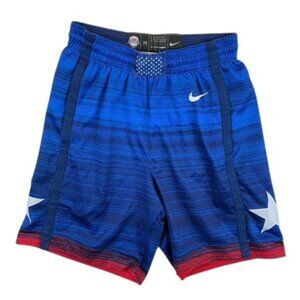 Nike USA Basketball Shorts Men’s M Blue Red Dri FIT Stars Team Athletic Training